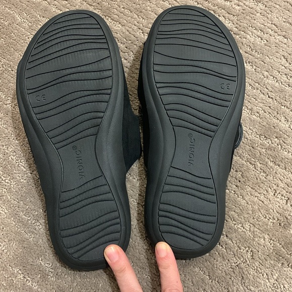 Vionic Corlee 2 Strap Wide Width Women's Black Comfort Slide Sandals NWOT - Picture 7 of 7